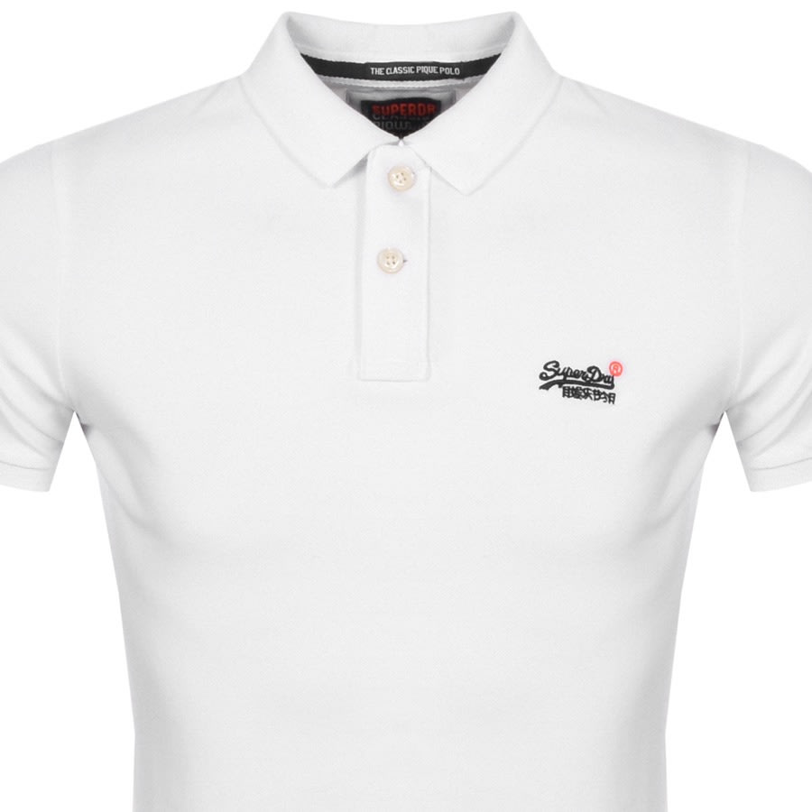 Alternative Image for ProductSuperdry Classic Polo T Shirt White2